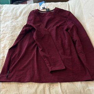 Burgundy Long Sleeve Top